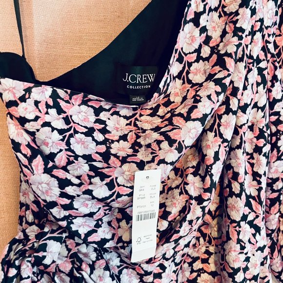 NWT J Crew Collection Limited Edition Ruffle Hem Dress in Glory Floral 12 - Picture 4 of 8
